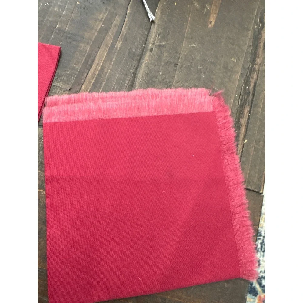 Vintage Christmas Handkerchief Napkin Cloth‎ Fringed Dear Mother Iceland Noted